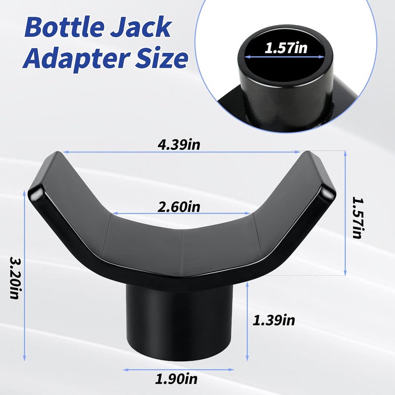 LVACODV Bottle Jack Adapter for RV, Trailer & Truck – Fits 2", 3", 4" Round & Square Shaft Tubes, Heavy Duty Bottle Jack Buddy with Lifting Saddle, Up to 12-Ton Capacity - Image 3